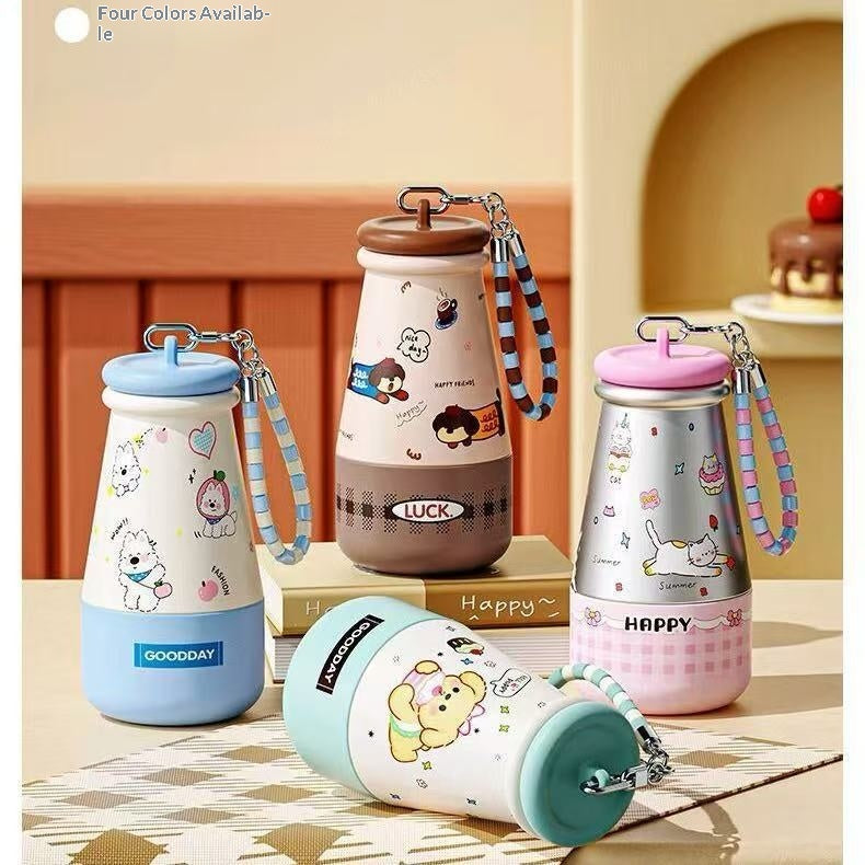 Bouteille d'eau mignonne en acier inoxydable 316 avec poignée