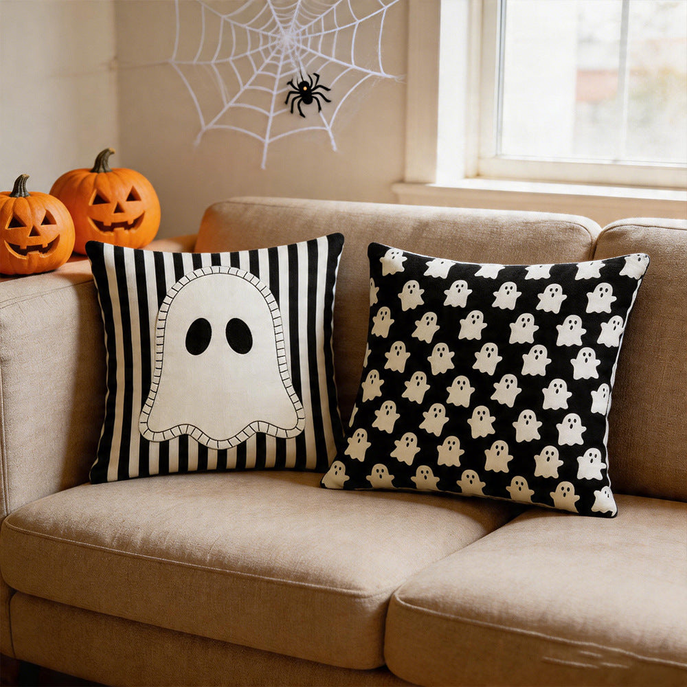 Couverture d'oreiller d'Halloween Funny Ghost