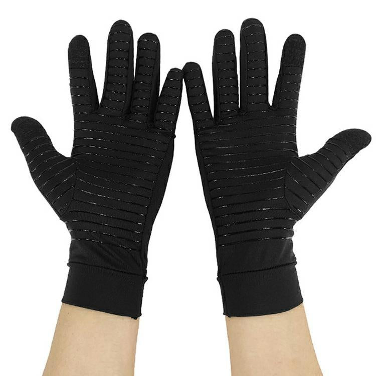 Gants d'écran à pression de fibre de cuivre Ion plein doigt