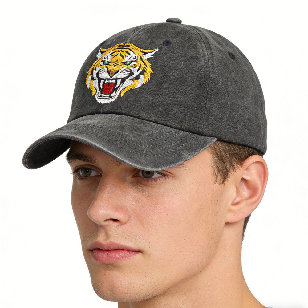 Chapeau brodé Tiger Head 2pcs pour hommes Femmes - Coupe du monde Edition