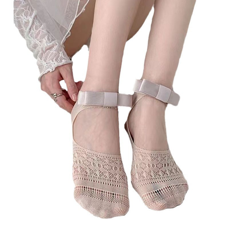 Chaussettes à cheville mince d'été avec arc antidérapant et sécurité d'ajustement