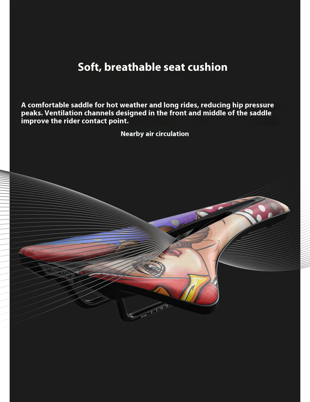 Vélo Saddle ultra-léger EVA Coussin confortable Hollow