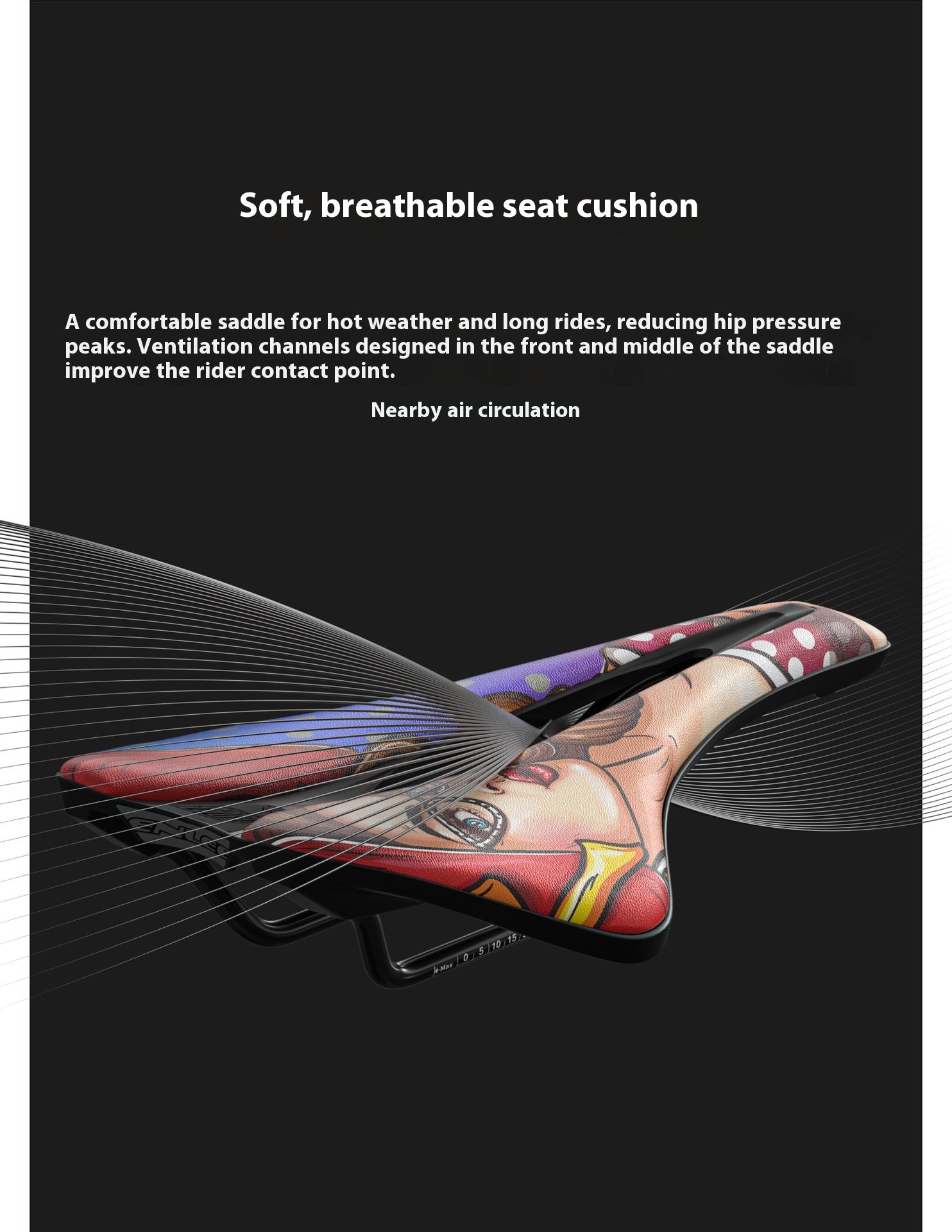 Vélo Saddle ultra-léger EVA Coussin confortable Hollow