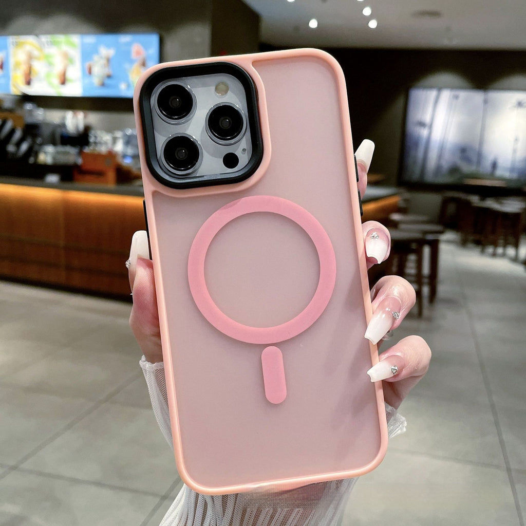 Applicable Skin Feeling Frosted Magnetic Suction Phone Case Drop-resistant All-inclusive