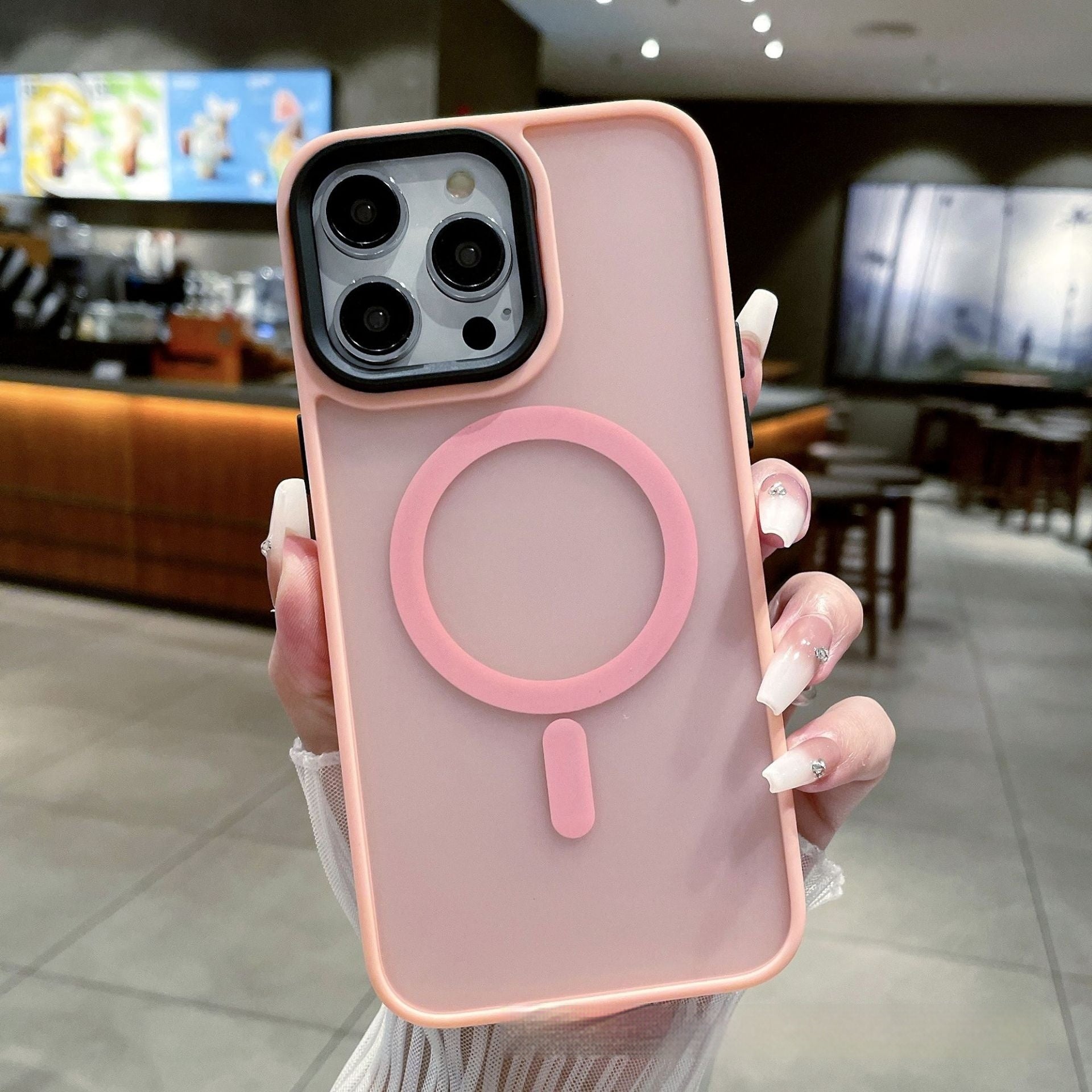 Applicable Skin Feeling Frosted Magnetic Suction Phone Case Drop-resistant All-inclusive