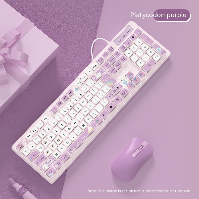 Thé de lait Lapin mignon chocolat filaire clavier