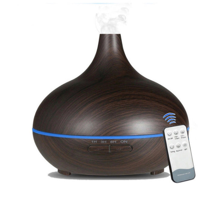 Grain de bois ultrasonique Humidificateur de sept couleurs pour la maison