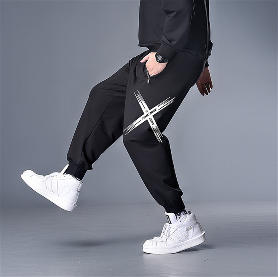 Loose Plus Taille Sweatpants Hommes Plus Fat Plus Pantalons Stretch Fat Tendance des gens