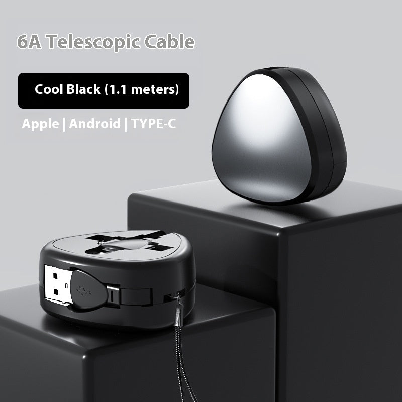 Câble de charge télescopique triangulaire à trois en un