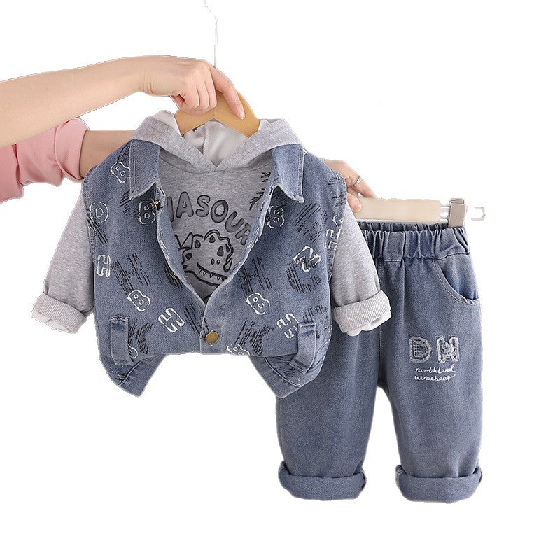 Sweatshirt à manches longues à capuche pour garçons