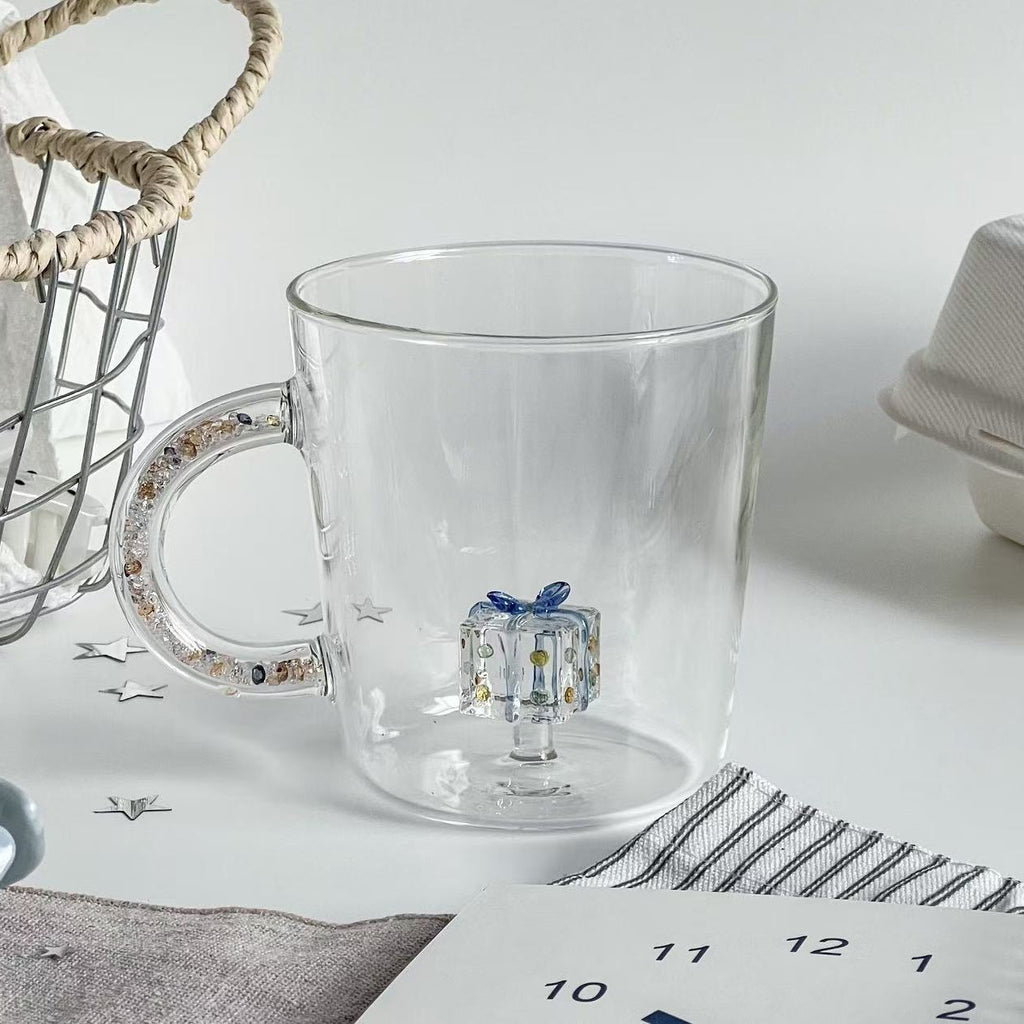 Coupe en verre à haute brosilicate avec poignée