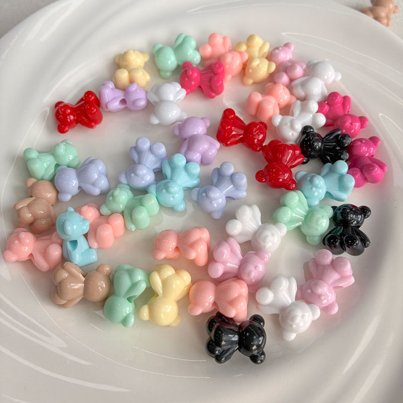 Perles acryliques en couleur solide