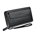 Retro multiples fentes de cartes Double Zip Wallet Hommes