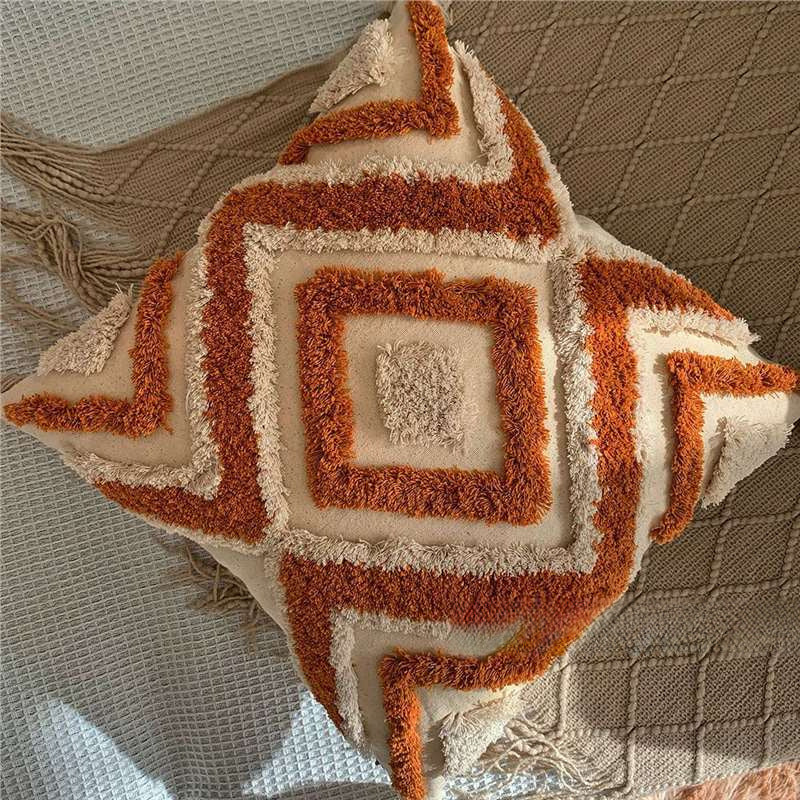 Ins Ximia Guesthouse Moroccan Tufted Coussin Coussin Coussin Coussin Coin de lit et Canapé Dosseret Pads