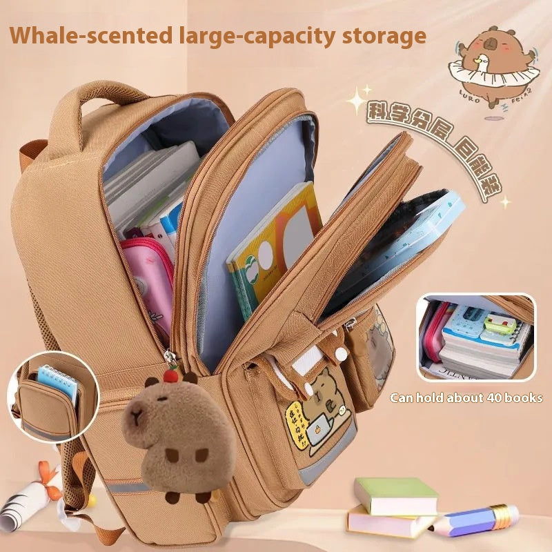 Cartoon Water Dolphin Kapabala Sac à dos de l'école primaire