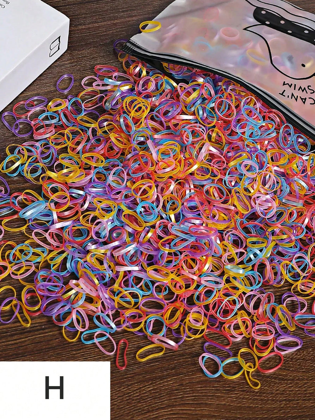 Enfants Bande de caoutchouc Petite taille bébé jetable bande de caoutchouc Couleur Bande de cheveux