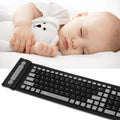 2.4G sans fil Mute Waterproof pliant silicone doux 107 clavier