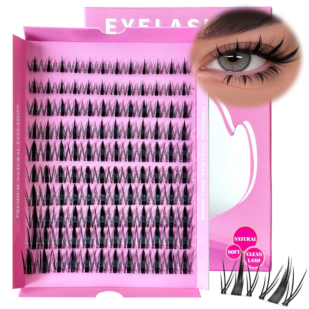 Faux jeu de cils Grande capacité Livre deash Assortiment mixte