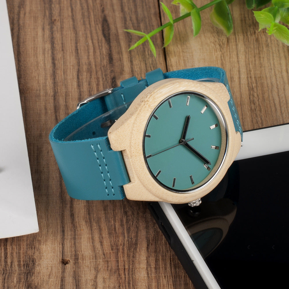 Montre Quartz en bois classique F20