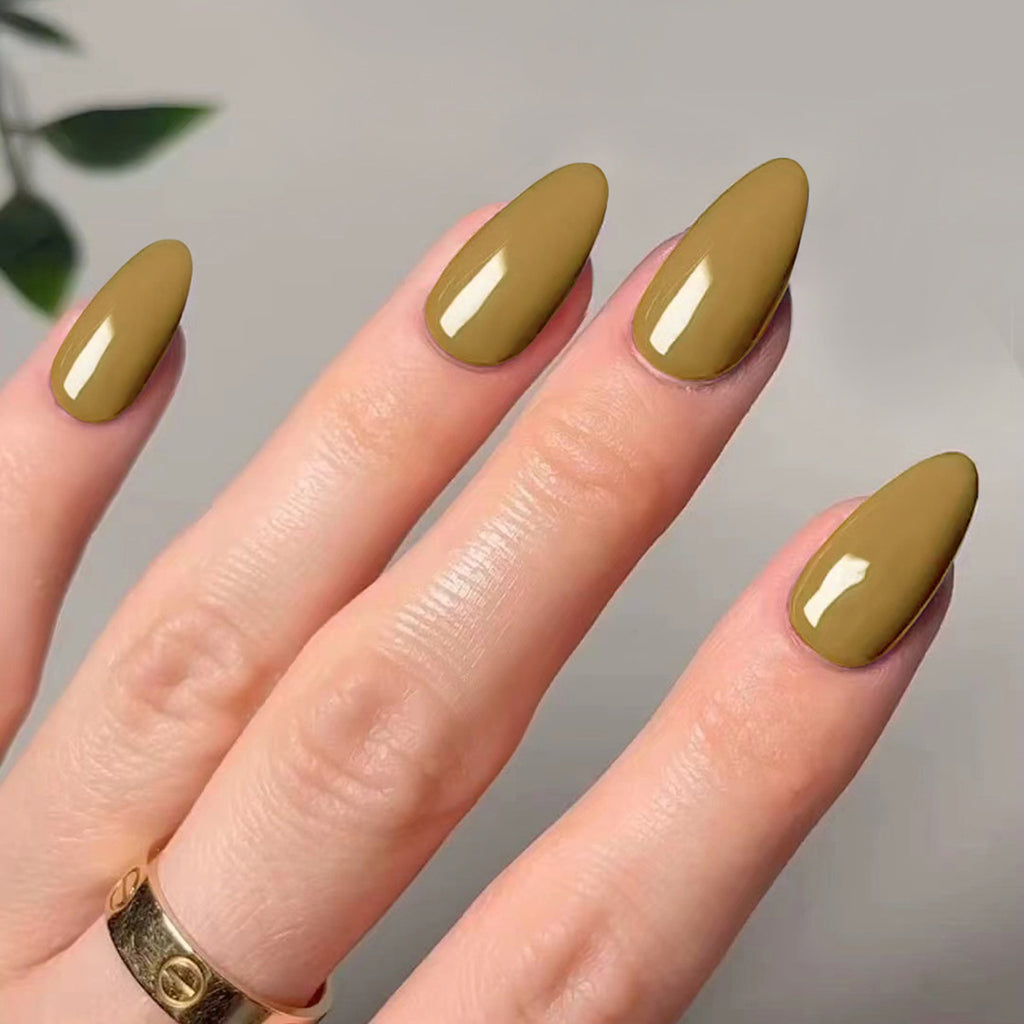 Femmes Solid-colore Glossy Artificial Nails