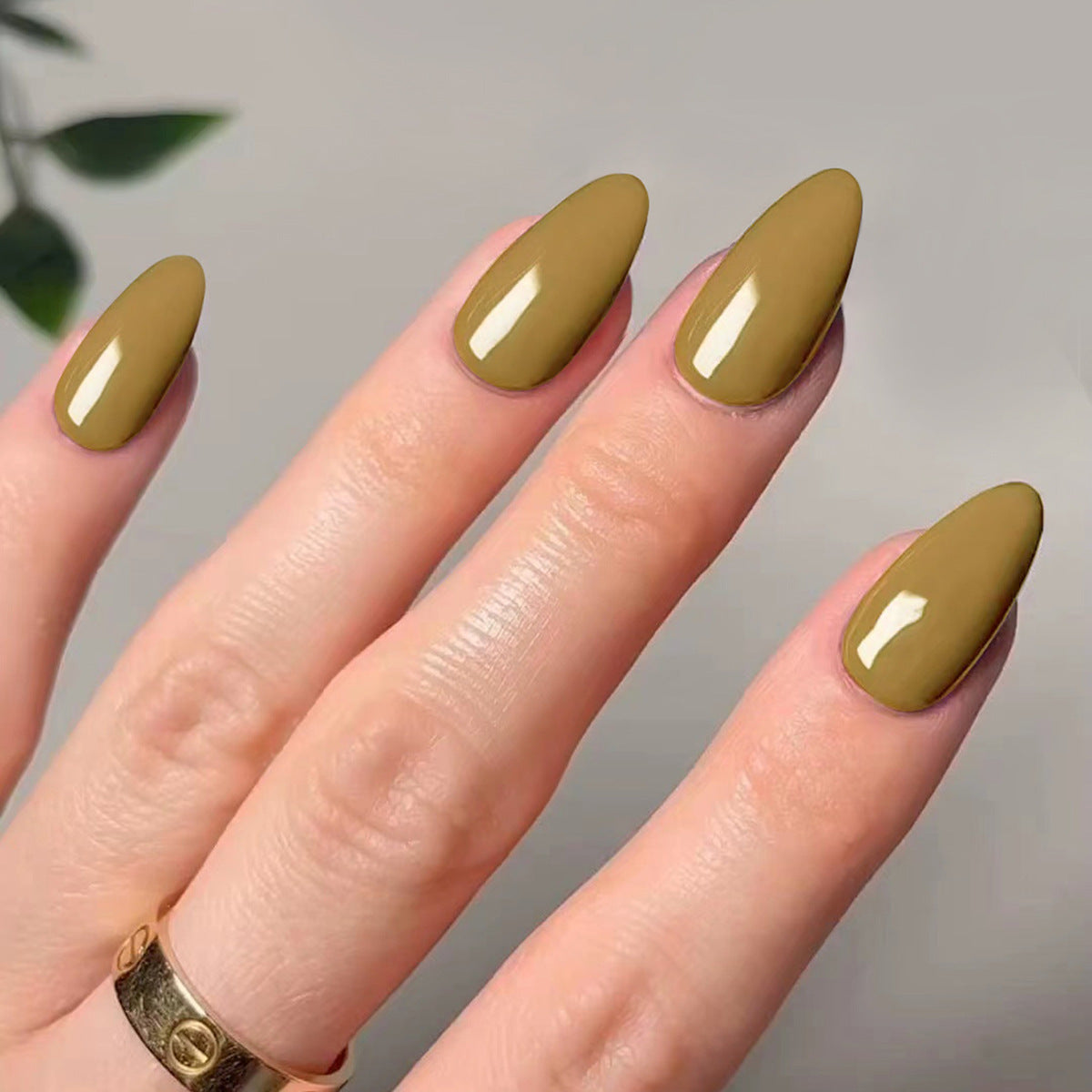 Femmes Solid-colore Glossy Artificial Nails