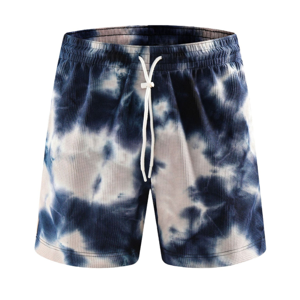 Tie-dye Waffle-Weave American-Style Hommes Short de course