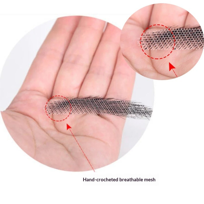 Hommes Crochet faux sourcils invisibles et trois dimensions