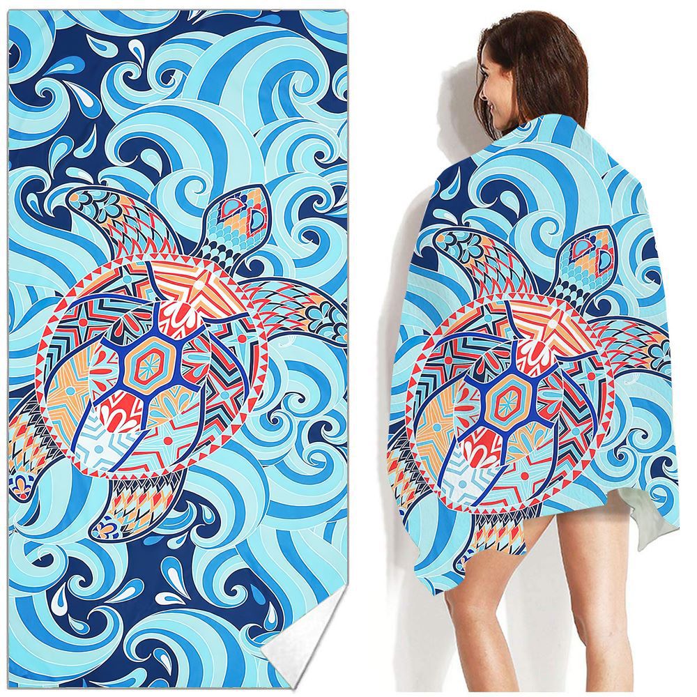 Serviette de plage Bohemian imprimée pour la natation