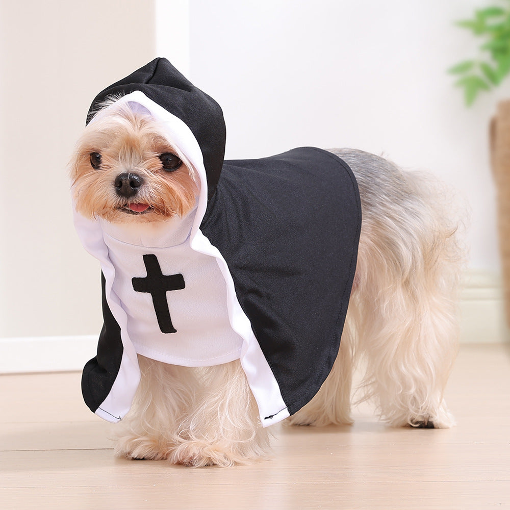 Chat Halloween Décoration Nun Cloak Chien