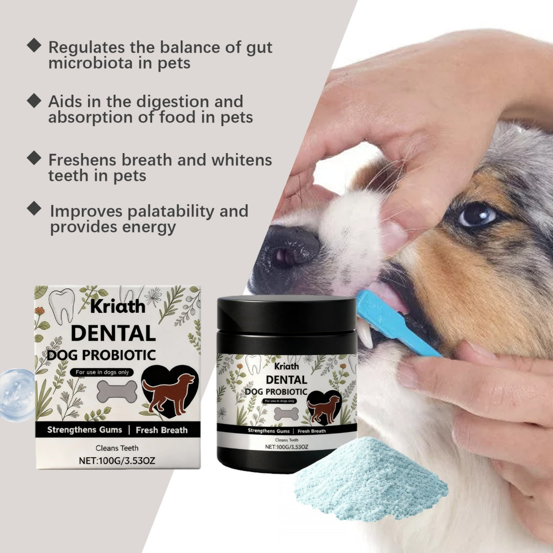 Powder supplement for canine dental care