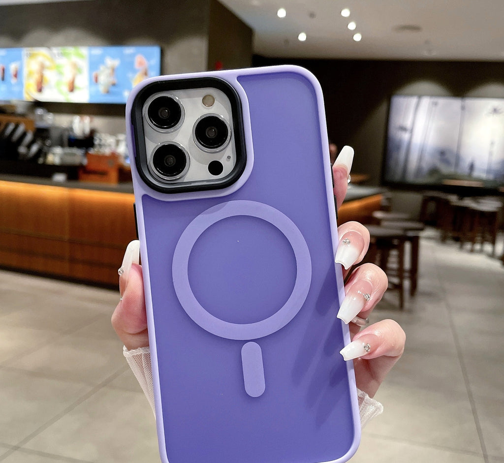 Applicable Skin Feeling Frosted Magnetic Suction Phone Case Drop-resistant All-inclusive