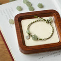 Naturel Hetian Jade Plum Blossom Bracelet