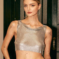 Les paillettes en métal pour femmes Top Veste de style doux et épicé
