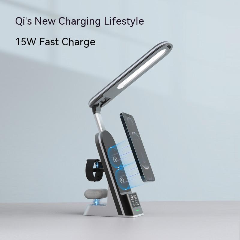 Chargeur sans fil multifonctionnel pour lampe de bureau créative