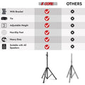 5 Core Speaker Stand Pair Hauteur réglable Universal PA DJ Tripod Studio Monitor Stands H
