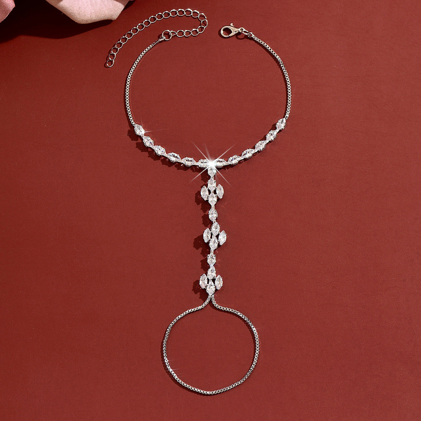 Bracelet de fleurs Zircon en cristal simple et écologique pour les femmes