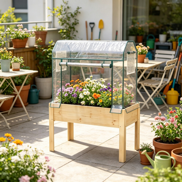 Lit de jardin avec