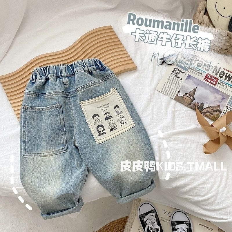 Mode Personnalisé Jeans occasionnels pour enfants Impression