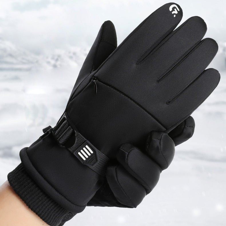 Gants imperméables épais et résistants au froid doublés de polaire