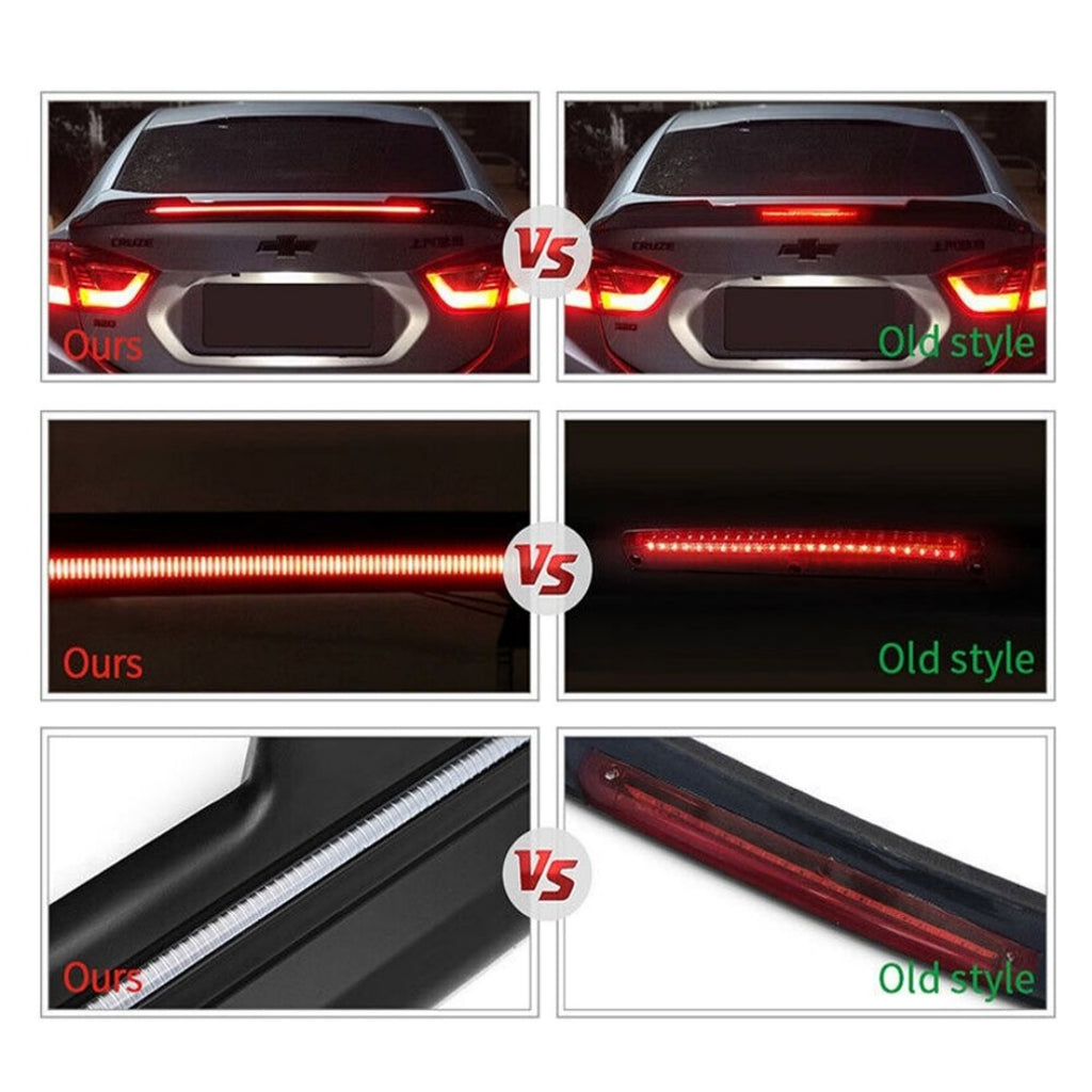 Convient 13-20 Ford Fusion Long LED Style Gloss Black Arrière Trunk Spoiler Wing - ABS
