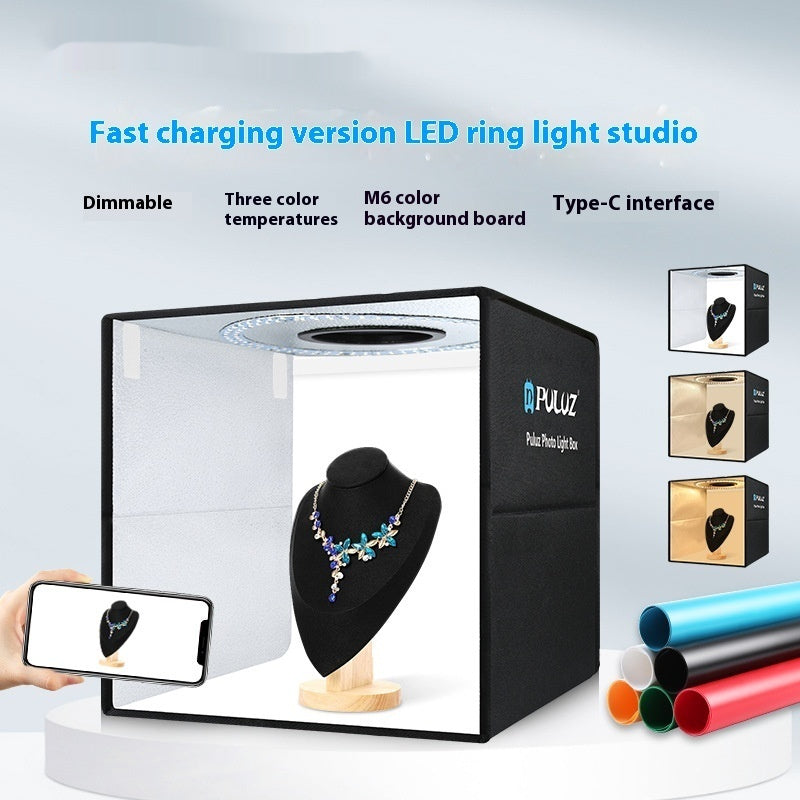 Simple Folding Portable Ring Light Studio