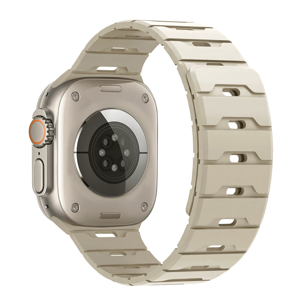 Two-tone magnetic silicone bracelet