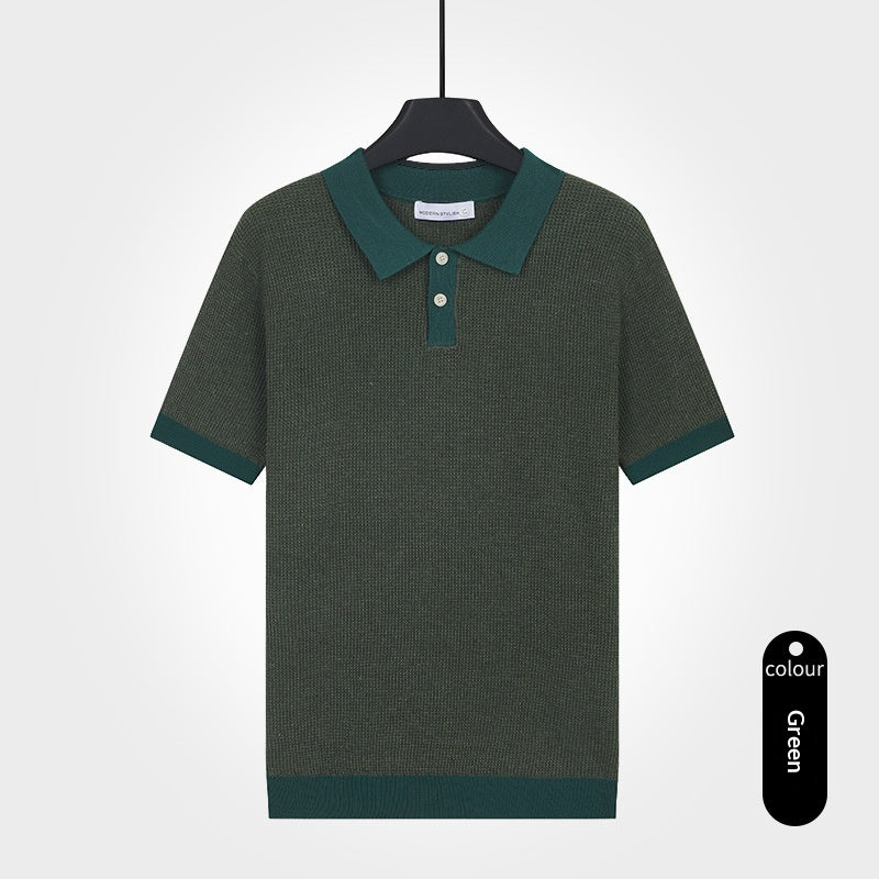 Polo manches courtes tricotée pour homme