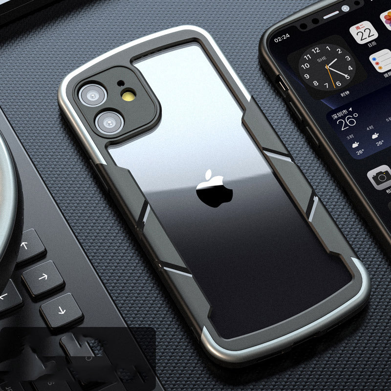 Lentille anti-drop tout inclus Silicone boîtier de téléphone transparent
