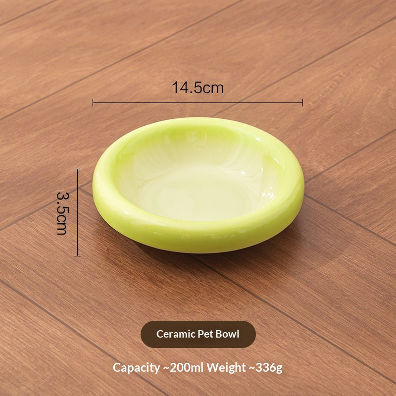 Ceramic Pet Bowl de couleur brune