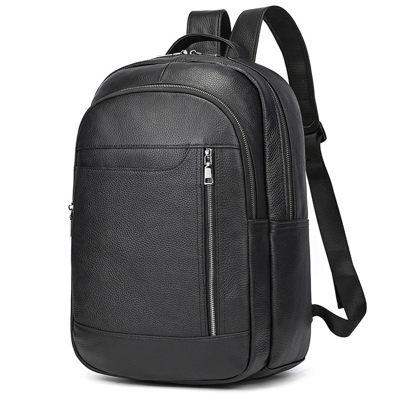 Homme S véritable sac à dos en cuir Style de navette de cowhide