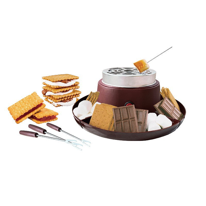 Poêle au chocolat de marshmallow rôti Poêle au fromage