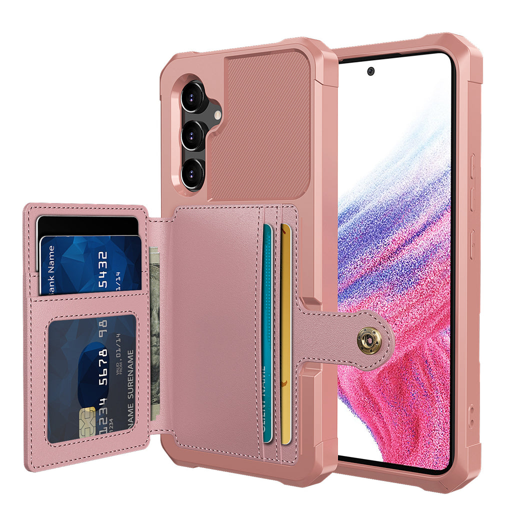 Insertion de carte Étui en cuir Protection pour téléphone Résistant aux chutes