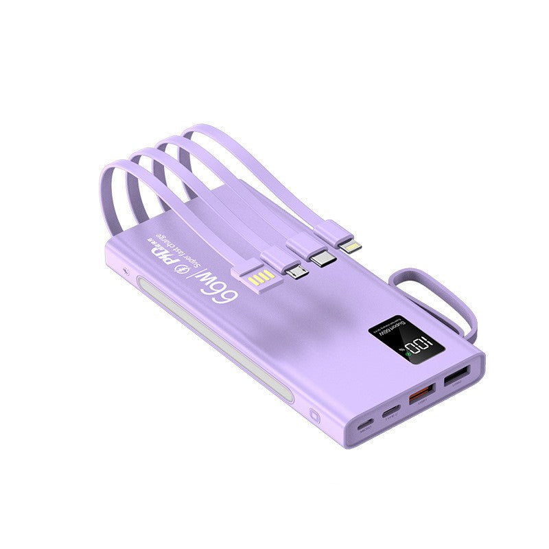 66W est livré avec 3 fils Super Fast Charge 20000mAh Power Bank Grande Puissance Mobile
