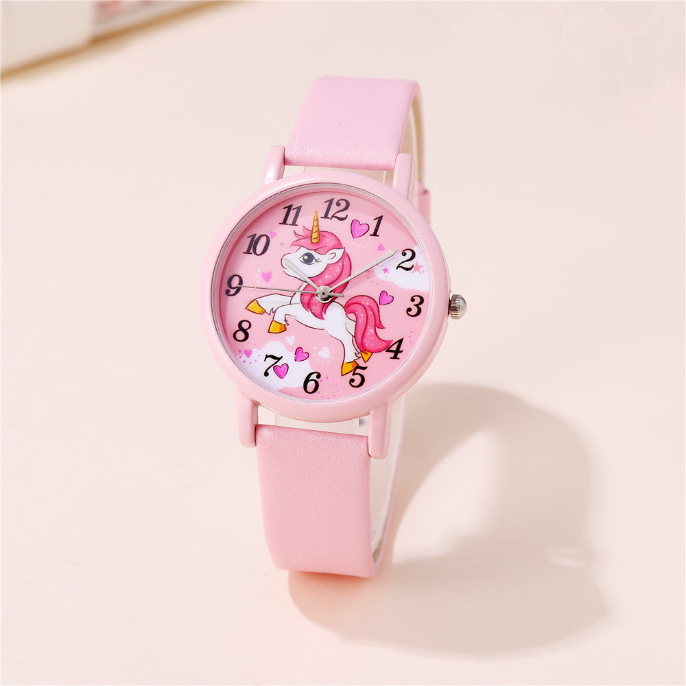 Mignon et modelé bracelet en cuir Montre Quartz